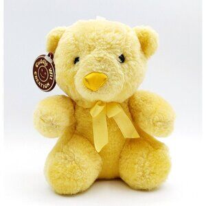 Cuddle Wit Yellow Teddy Bear Plush w/Yellow Bow 7" Stuffed Animal